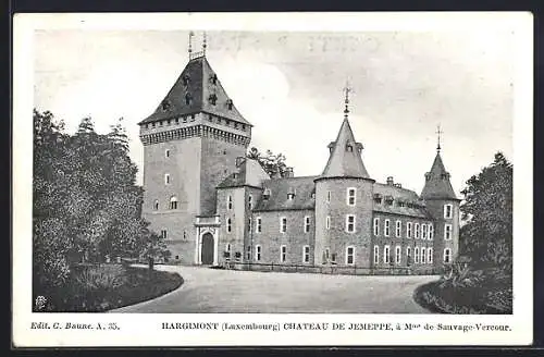 AK Hargimont /Luxembourg, Chateau de Jemeppe à Mme de Sauvage-Vercour