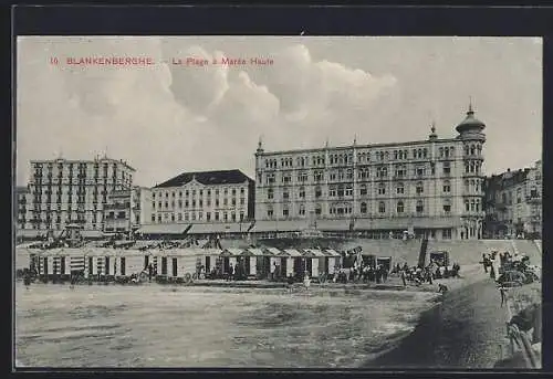 AK Blankenberghe, La Plage à Marée Haute