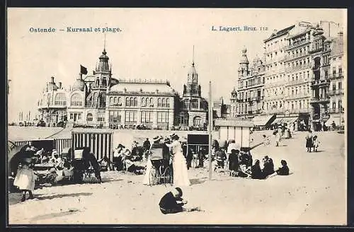 AK Ostende, Kursaal et plage