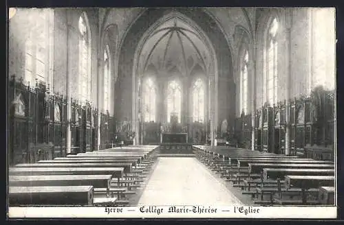 AK Herve, Collège Marie-Thérèse, L`Eglise, Interieur