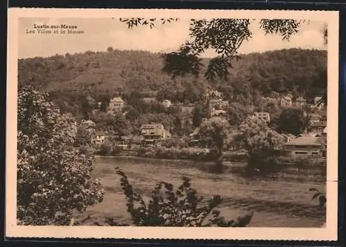 AK Lustin-sur-Meuse, Les Villas et la Meuse