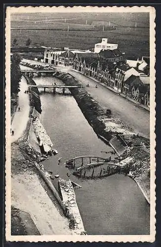 AK Diksmuide, Hooge Brug, opgeblazen door de Engelschen, 1940