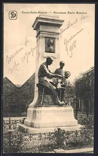 AK Court St-Etienne, Monument Émile Henricot