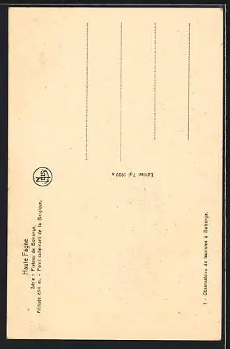 AK Botrange /Haute Fagne, Observatoire de tourisme