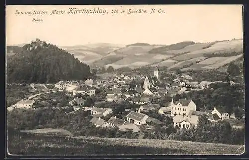 AK Kirchschlag /N. Oe., Teilansicht mit Ruine