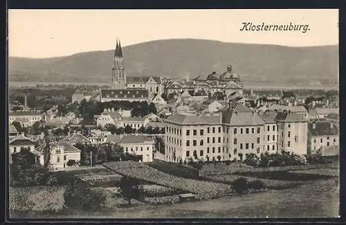 AK Klosterneuburg, Teilansicht mit Kirche