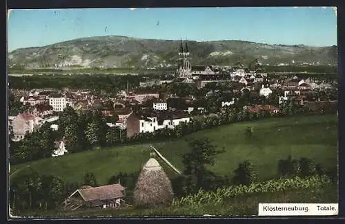 AK Klosterneuburg, Totalansicht mit Stiftskirche