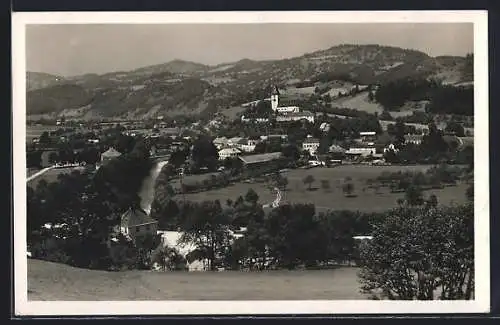 AK Kirchberg a. d. P., Teilansicht mit Kirche