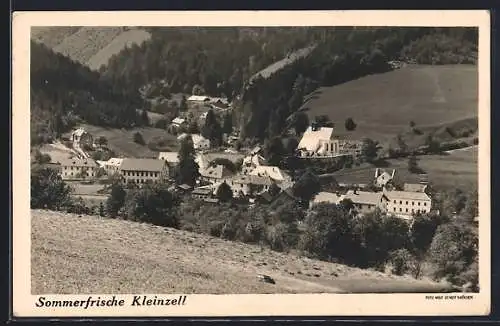 AK Kleinzell, Teilansicht mit Bäumen