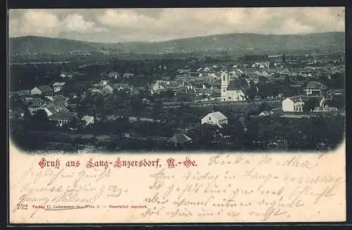 AK Lang-Enzersdorf /N.-Oe., Teilansicht mit Kirche