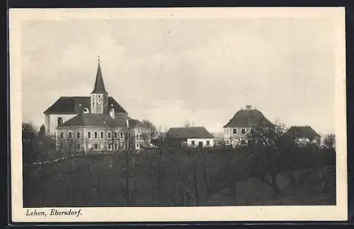 AK Lehen, Ebersdorf, Ortspartie mit Kirche