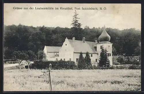 AK Schleinbach, Luisenmühle im Kreutthal, Teilansicht