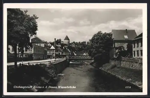 AK Krems a. Donau, Ortsansicht mit Wienerbrücke