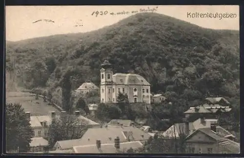 AK Kaltenleutgeben, Teilansicht mit Kirche