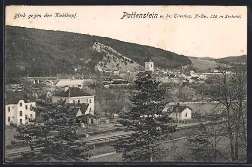 AK Pottenstein an der Triesting, Blick gegen den Kahlkopf