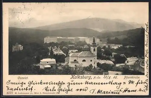 AK Wien XXIII, Kalksburg, Convict und Pfarrkirche