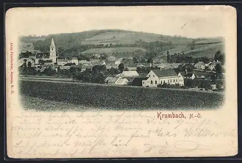 AK Krumbach, Ortsansicht mit Blick ins Land