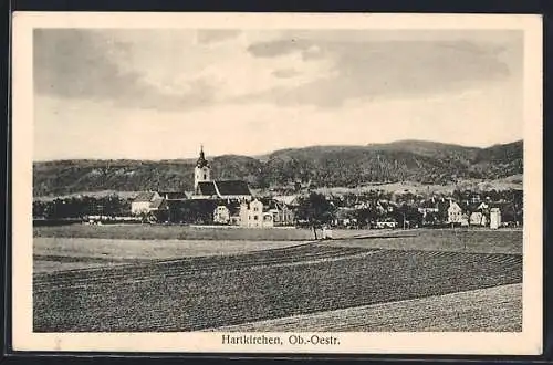 AK Hartkirchen /Ob.-Oestr., Ortspartie mit Kirche