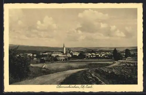 AK Oberneukirchen /Ob. Oest., Teilansicht mit Feldweg