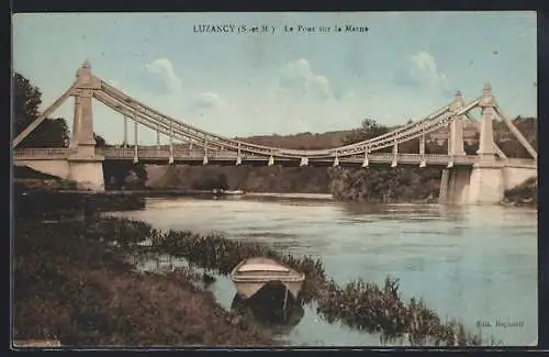 AK Luzancy, Le Pont sur la Marne