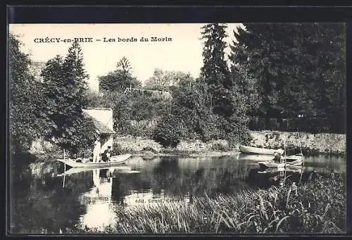 AK Crécy-en-Brie, Les bords du Morin