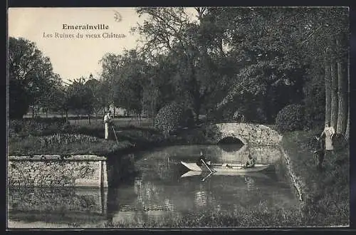 AK Emerainville, Les Ruines du vieux Château