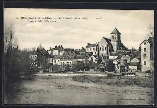 AK Montigny-sur-Loing, Vue Générale sur le Loing