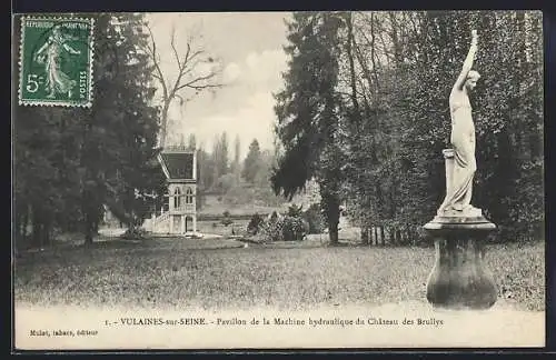 AK Vulaines-sur-Seine, Pavillon de la Machine hydraulique du Château des Brulys