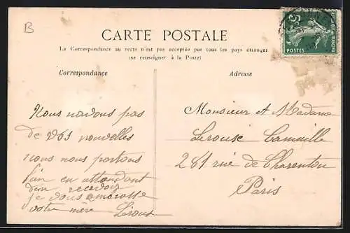 AK Paron, Château de Paron et son allée bordée d`arbres
