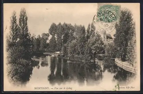 AK Montigny, Vue sur le Loing