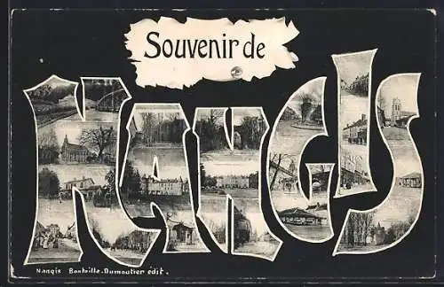 AK Nangis, Souvenir de photos variées de la ville