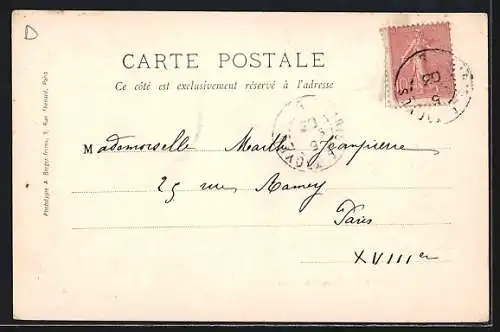 AK Fontenailles, L`église et la rue principale avec passants
