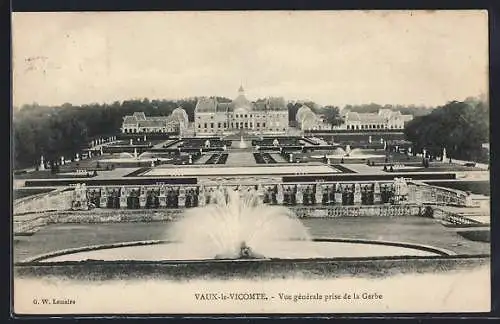 AK Vaux-le-Vicomte, Vue générale prise de la Gerbe