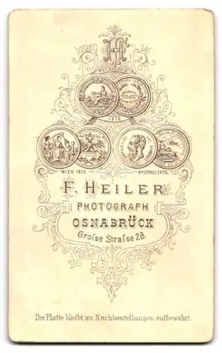 Fotografie F. Heiler, Osnabrück, Grosse Strasse 28, Porträt einer jungen Frau