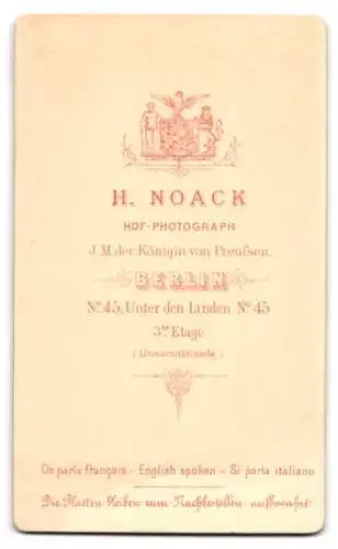 Fotografie H. Noack, Berlin, Unter den Linden 45, Porträt eines Kleinkindes