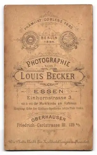 Fotografie Louis Becker, Essen, Einhornstrasse 3, Porträt einer älteren Frau