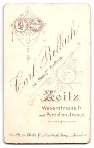 Fotografie Carl Bellach, Zeitz, Weberstrasse 17, Portrait einer jungen Frau mit Spitzenkragen