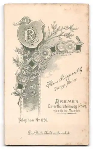 Fotografie Hans Rupprecht, Bremen, Osterthorsteinweg 49, Porträt einer jungen Frau