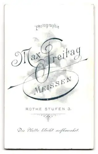 Fotografie Max Freitag, Meissen, Rothe Stufen 3, Porträt eines Herrn mit Brille