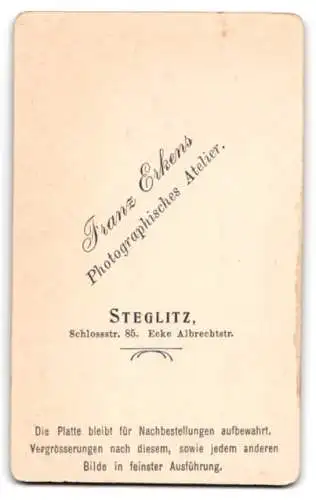 Fotografie Franz Erkens, Steglitz, Schlossstr. 85, Eleganter Herr mit Bart