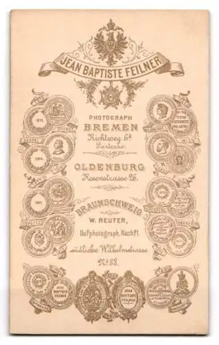 Fotografie Jean Baptiste Feilner, Bremen, Richtweg 6, Porträt eines jungen Mannes