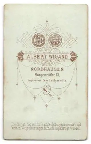 Fotografie Albert Wigand, Nordhausen, Morgenröthe 13, Porträt eines jungen Mannes