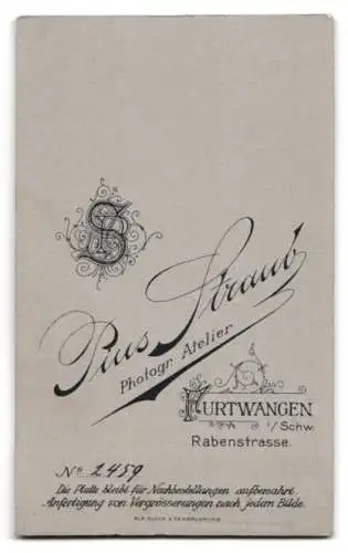 Fotografie Pius Straub, Furtwangen, Rabenstrasse, Portrait eines eleganten Mannes