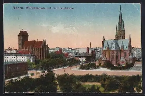 AK Thorn, Wilhelmsplatz und Garnisonkirche