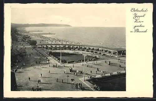 AK Zoppot, Kurgarten und Strand