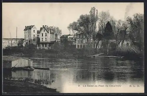 AK Chatou, La Seine au Pont de Chatou