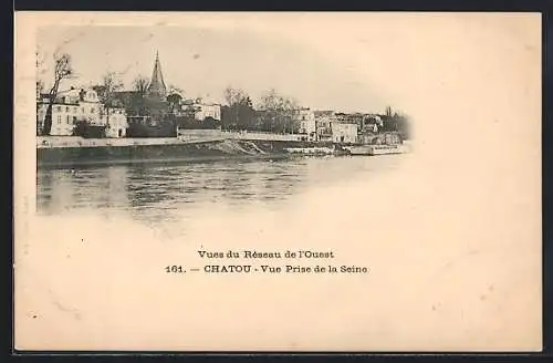 AK Chatou, Vue Prise de la Seine