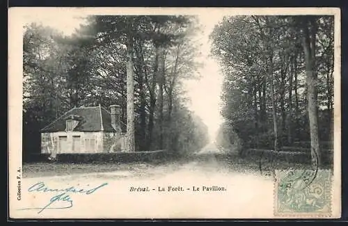 AK Bréval, La Forêt, Le Pavillon