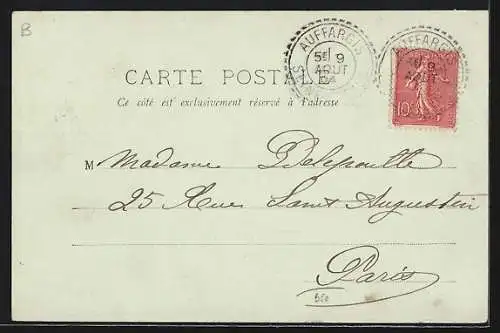 AK Auffargis, Vue du château et de son entrée majestueuse