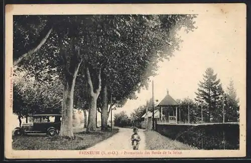 AK Freneuse, Promenade des Bords de la Seine